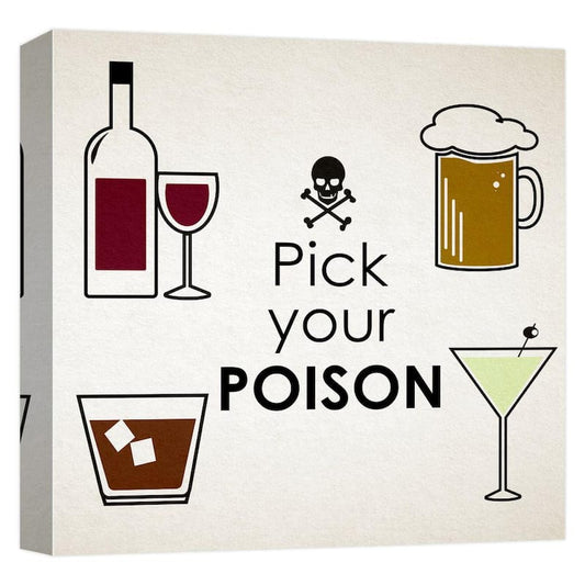 ''Pick your Poison'' Canvas Abstract Wall Art 15 in. x 15 in.